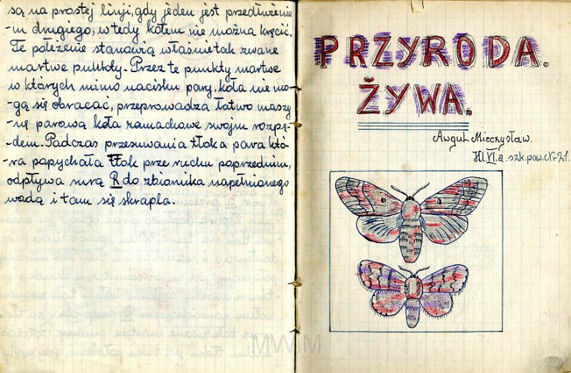 KKE 5794-75.jpg - Dok. Zeszyty szkolne Mieczysława Awgula, Wilno, 1937/1939 r.